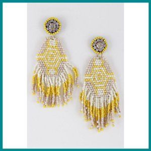 NWT Aztec Tribal Beaded Earrings